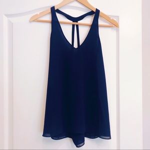 Navy strappy tank